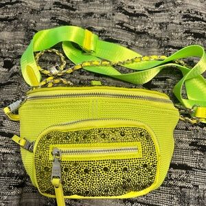 Steve Madden Green Crossbody Bag with Glossy Finish